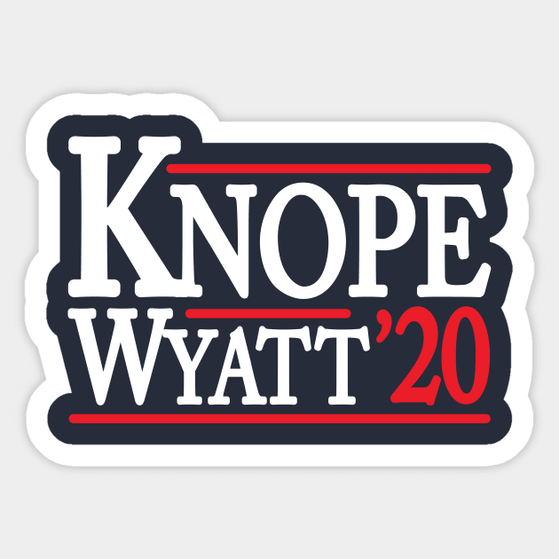 Leslie Knope and Ben Wyatt Presidential Election 2020 Parks and Rec Sticker by stayfrostybro